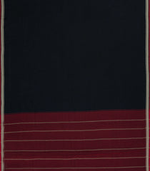 Black Woven Chirala Cotton Saree With Contrast Border-CR1435