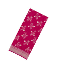 Pink Printed Synthetic Dola Silk Saree With Floral Motifs-BL5724