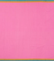 BubbleGum Pink Woven Bengal Cotton Saree With Contrast Border-BG1859