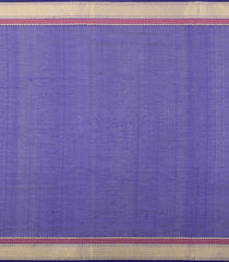 Dark Blue Handloom Silk Cotton Saree With Buttas & Zari Border-SC4592