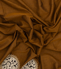 Oil Mustard Woven Chirala Cotton Saree With Printed Floral Motifs-CR1353