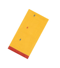 Yellow Woven Tussar Silk Saree With Buttas & Contrast Border-TU3471