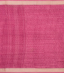 Bubblegum Pink Printed Chanderi Cotton Saree With Floral Motifs-CC1442