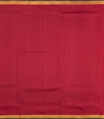 Crimson Handloom Kanchipuram 9 Yards Silk Saree With Floral Buttas-KA15383