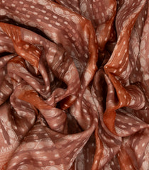 Peach Handloom Banarasi Organza Silk Saree With Floral Stripes-BE1583