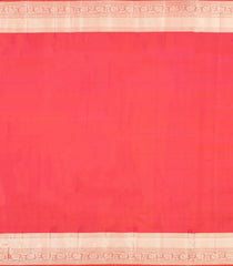 Peach Handloom Kanchipuram Silk Saree With Zari Checks & Buttas-KA16326