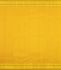 Yellow Handloom Kanchipuram Silk Saree With Kamalam Motifs-KA16187