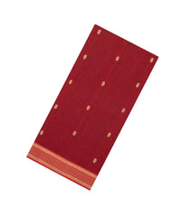 Crimson Handloom Maheswari Silk Cotton Saree With Floral Buttas & Zari Border-SC4843