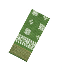 Green Printed Synthetic Dola Saree With Zari Stripes & Border-BL5397
