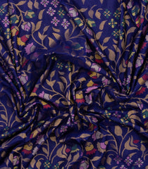 Violet Handloom Uppada Silk Saree With Meena Floral Motifs-UP0352