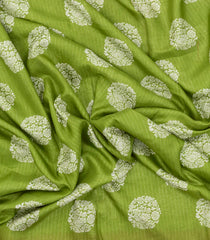 Green Printed Synthetic Dola Silk Saree With Zari Border-BL5039
