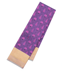 Purple Handloom Kanchipuram Silk Saree With Floral Motifs-KA15859