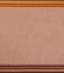 Taupe Woven Chettinad Cotton Saree With Contrast Border-CN1898