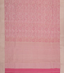 Dusty Peach Woven Mysore Silk Saree With Floral Motifs-MS3533
