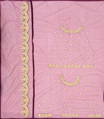 Off White Woven Blended Viscose Digital Printed Saree With Embroidered Motifs-BL3814