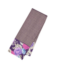 Dark Purple Handloom Silk Saree With Printed Floral Border-PS0764