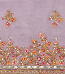 Lavender Woven Blended Tissue Saree With Embroidered Meena Floral Motifs-BL4865