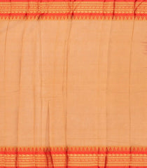 Mustard Woven Chirala Cotton Saree With Zari Buttas & Contrast Temple Border-CR1310