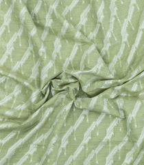 Light Green Woven Art Linen Saree With Floral Motifs-BL5662
