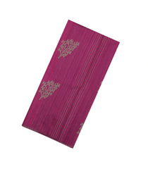 Magenta Woven Synthetic Dupion Saree With Floral Buttas & Contrast Pallu-SY0519