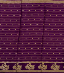 Burgundy Printed Synthetics Dola Saree Zari Stripes & Buttas-BL5278
