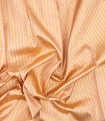Peach Handloom Korvai Kanchipuram Silk Saree With Half Diamond Motifs-KA16723