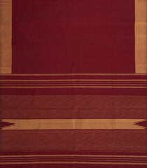 Maroon Handloom Kanchipuram Silk Saree With Zari Border-KA13718