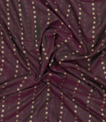 Dark Brown Handloom Bengal Cotton Saree With Floral Motifs-BG1988