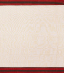 Cream Handloom Bengal Cotton Saree With Geometric Buttas-BG1658