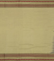 Midnight Blue Handloom Kanchi Cotton Saree With Contrast Silk Border-KC1792