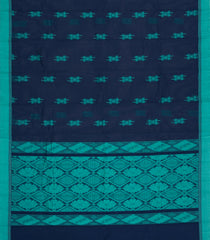 Dark Blue Woven Rasipuram Cotton Saree With Buttas-RA2657