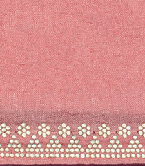 Peach Woven Synthetic Vichitra Saree With Stone Work Border-BL5421