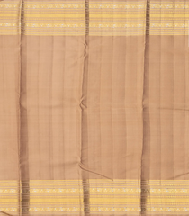 Cream Handloom Korvai Kanchipuram Silk Saree With Floral Jaal Motifs-KA13166