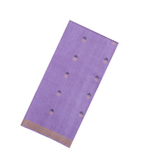 Lavender Woven Tussar Silk Saree With Mango Motifs & Zari Border-TU3528