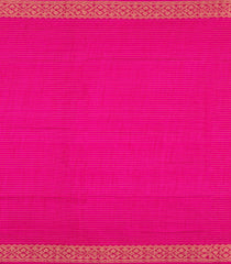 Hot Pink Printed Synthetic Dola Silk Saree With Zari Stripes & Border-SY0389