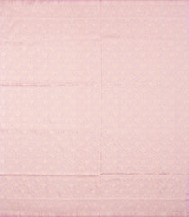 Baby Pink Handloom Banarasi Silk Saree With Meena Floral Zari Motifs-BE1933