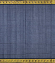 Blue & Sky Blue Handloom Silk Cotton Saree With Checks & Zari Buttas-SC4607