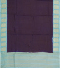 Dark Purple Woven Blended Viscose With Zari Checks-BL5571