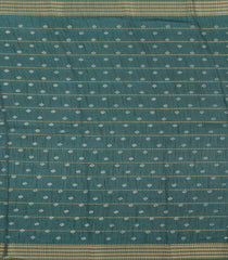 Dark Green Printed Synthetic Dola Silk Saree With Zari Stripes & Border Motifs-SY0339