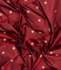 Maroon Handloom Paithani Silk Saree With Meena Buttas-PA1113