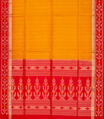 Turmeric Yellow Handloom Soft Silk Saree With Stripes & Contrast Border-SO4225