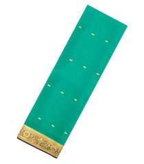 Aquamarine Woven Mysore Silk Saree With Buttas & Contrast Border-MS3649