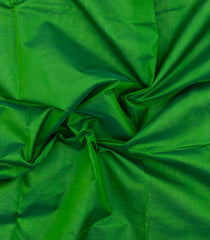 Green Handloom Silk Cotton Saree With Contrast Border-SC4700