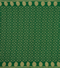 Green Handloom Banarasi Khaddi Georgette Silk Saree With Floral Motifs-BE1810