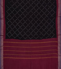 Black Handloom Sungudi Cotton Saree With Tie & Dye Motifs-BG1941