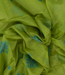 Light Green Woven Synthetic Tussar Saree With Printed Floral Motifs-BL4482