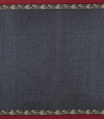 Black Handloom Bengal Cotton Saree With Dia Motifs-BG1546