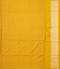 Mustard Handloom Banarasi Silk Saree With Meena Floral Motifs-BE1428