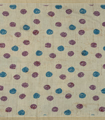 Lilac Printed Synthetic Tussar Saree With Contrast border-BL5356