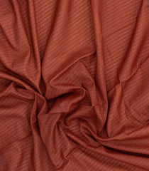 Rust Printed Jaipur Cotton Saree With Floral Motifs-JC1735